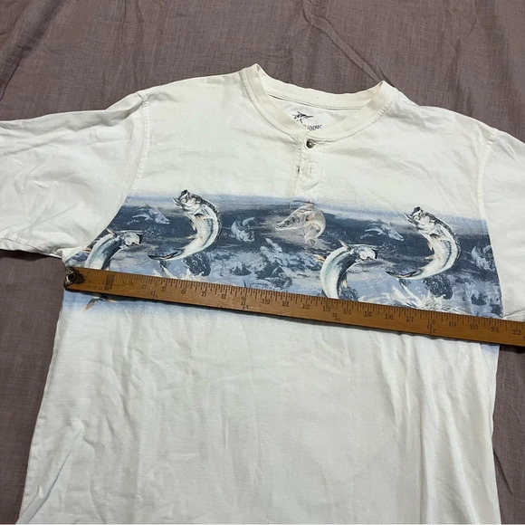 Vintage 90’s Reel Legends Fishing Shirt Size  Large button collar front back - Picture 7 of 8